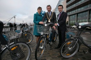 Lord Mayor of Dublin opens Docklands Bike Station 