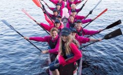 Pink Boat Rowers On Dublin’s River Liffey, Irish Independent, 2014