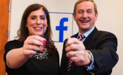 Sonia Flynn and Enda Kenny at EMEA headquarters, Dublin